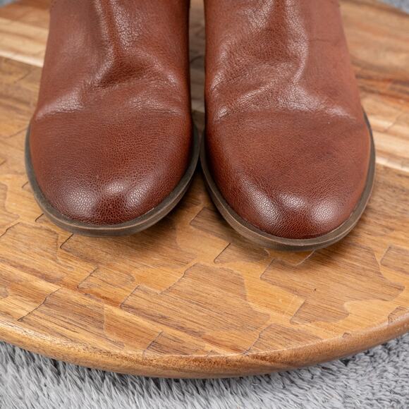LUCKY BRAND Brown Toffee Leather Basel Ankle Bootie Women's 8.5 - Picture 3 of 7